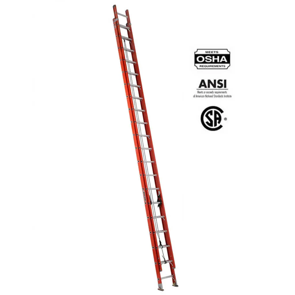 Louisville Fe3240 40 Ft. Fibreglass Multi-Section Extension Ladder With 300 Lb. Load Capacity Type Ia Duty Rating 1