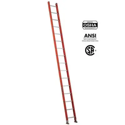 Louisville Fe3116 16 Ft. Fiberglass Single Straight Ladder With 300 Lb. Load Capacity Type Ia Duty R 1