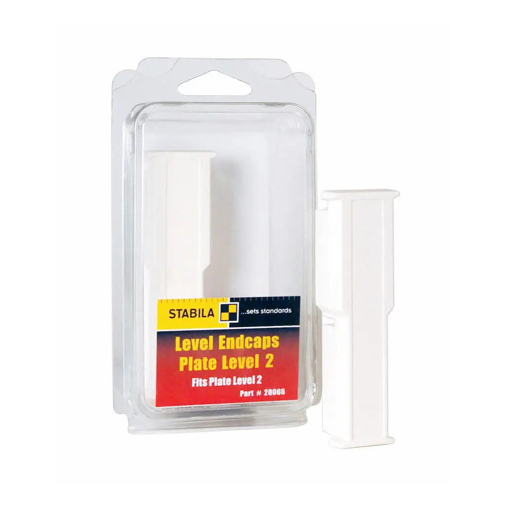 Stabila 20065 Type 196T Plate Level 2 End Caps For Type-80 Levels (2-Pack) 1