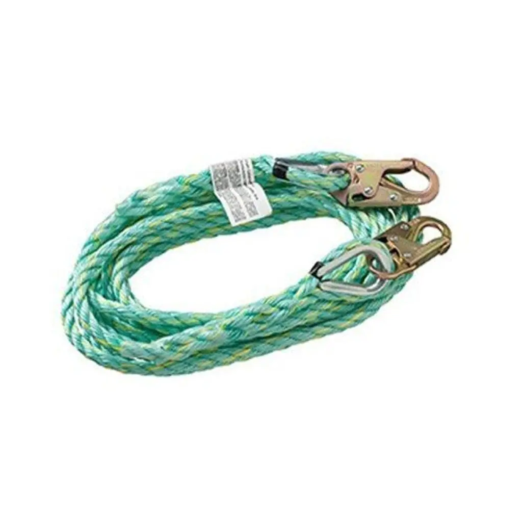 Peakworks Vl-1122-100 100' Polysteel Vertical Lifeline W/Double Snap Hooks 1