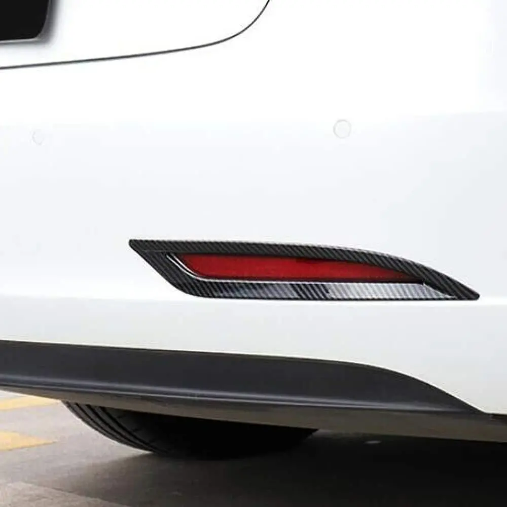 Fog Light Rear Taillights Cover For Model 3/Y Protective Film Covers (Carbon Fiber Pattern Abs) (1 Pair) (2017-2023) 1
