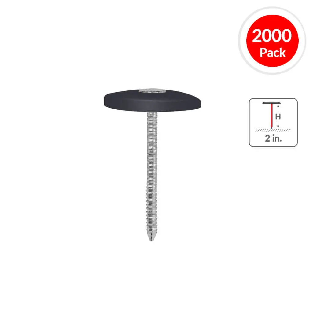 Duradrive 2 In. Plastic Cap Ring Shank Insulation Nails (2,000-Box) 1