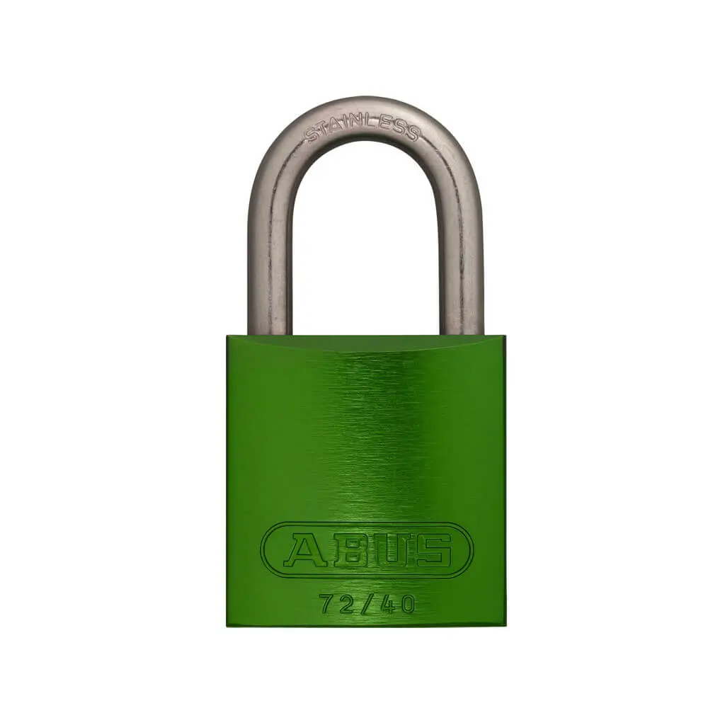 Abus 72Ib/40-Ka 1-1/2 In. Body X 1 In. Shackle Green Aluminium Keyed Alike Padlock 1