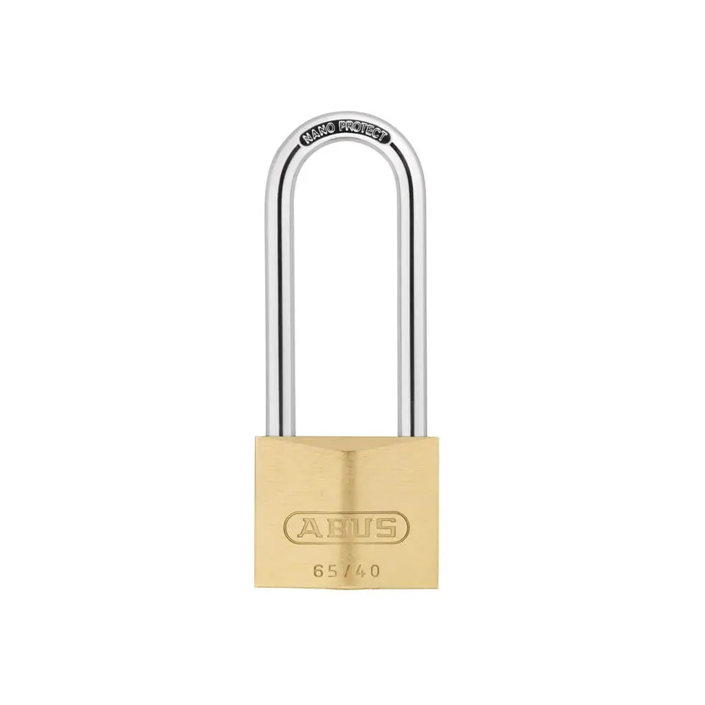 Abus 65/40Hb63 1-1/2 In. Body X 2-1/2 In. Long Shackle Solid Brass Padlock 1
