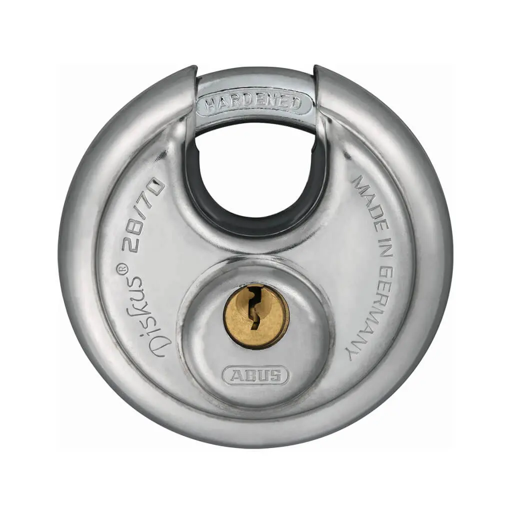 Abus 28/70Kd Diskus 2-3/4 In. Dics Shape Keyed Different Padlock 1