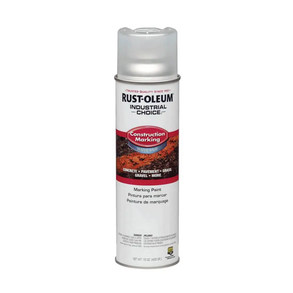 Rust-Oleum 264693 17 Oz. M1400 Clear Water-Based Upside-Down Construction Marking Spray Paint 1