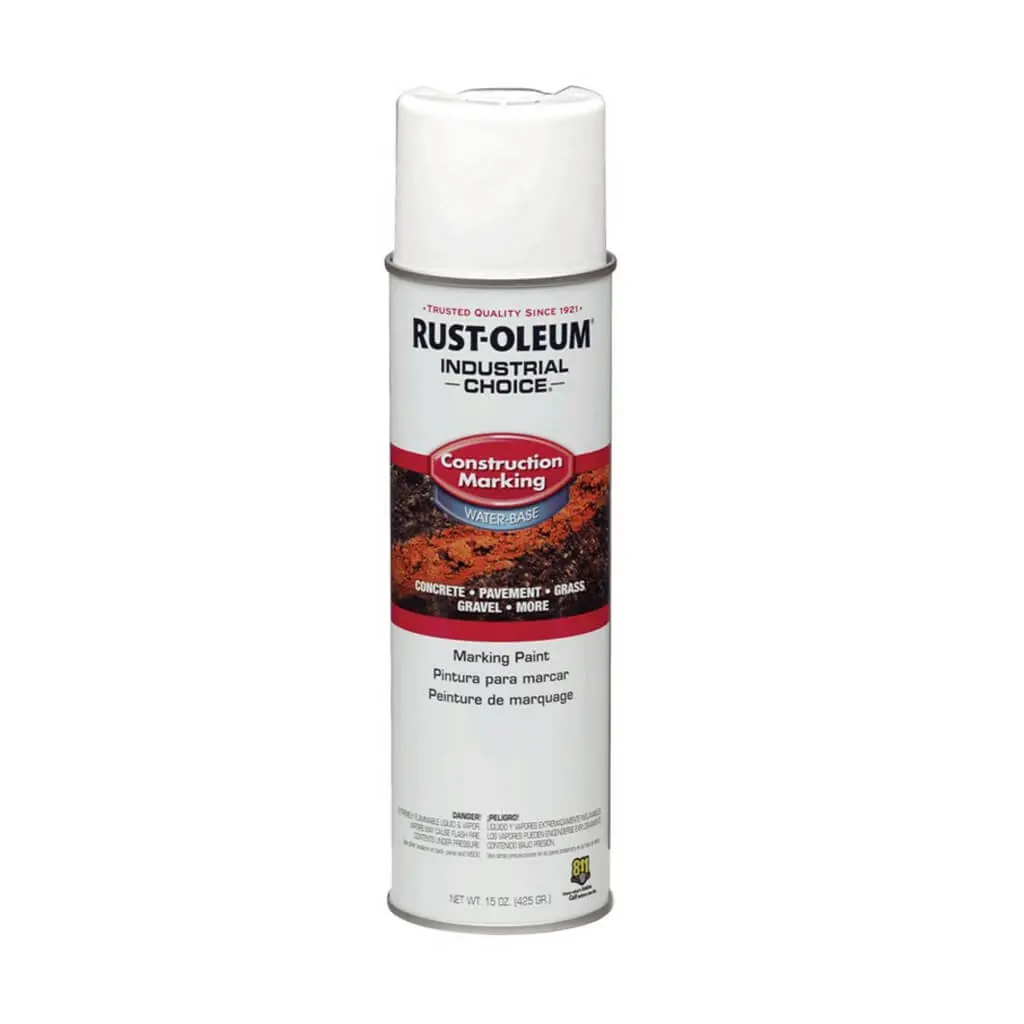 Rust-Oleum 264692 17 Oz. M1400 White Water-Based Upside-Down Construction Marking Spray Paint 1