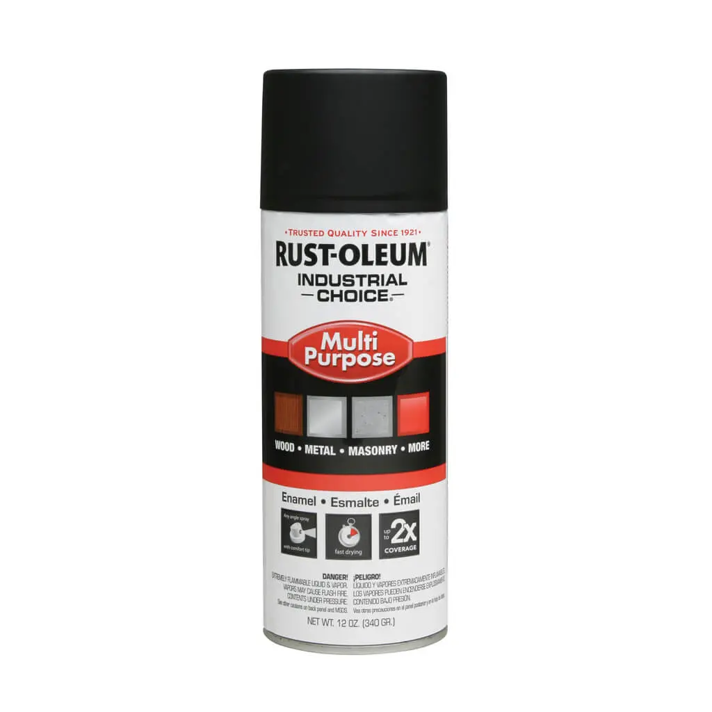 Rust-Oleum 1676830 12 Oz. Ultra-Flat Black Multi-Purpose Acrylic Enamel Spray Paint 1