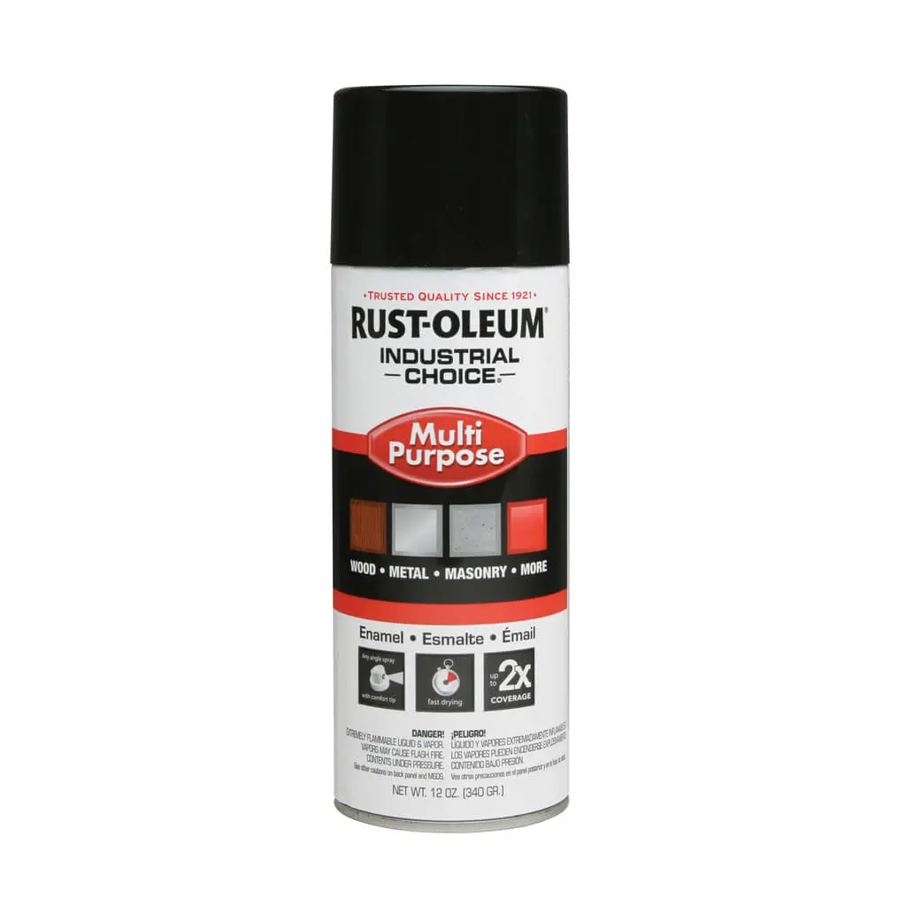 Rust-Oleum 1679830 12 Oz. Gloss Black Multi-Purpose Acrylic Enamel Spray Paint 1