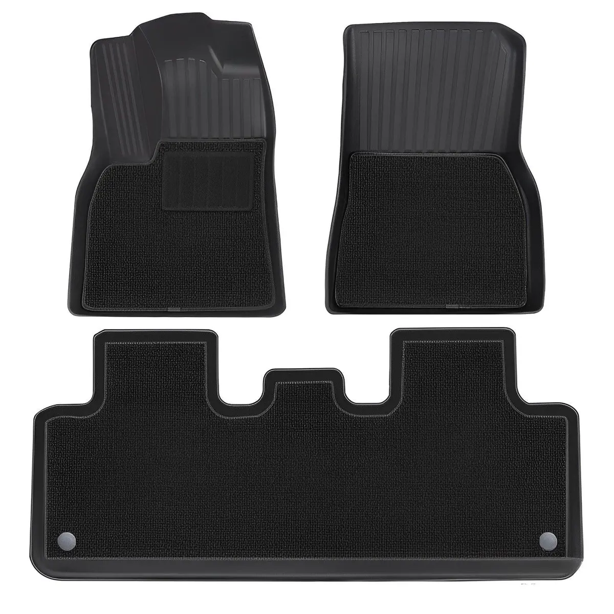 Model Y Floor Mats All Weather Double Layer Flocking Tpe For Tesla(2020-2024) 1
