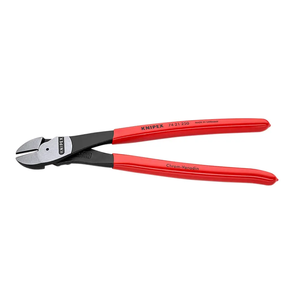 Knipex 74 21 250 Sba 10 In. High-Leverage 12-Degree Angled Diagonal Side Cutting Pliers 1