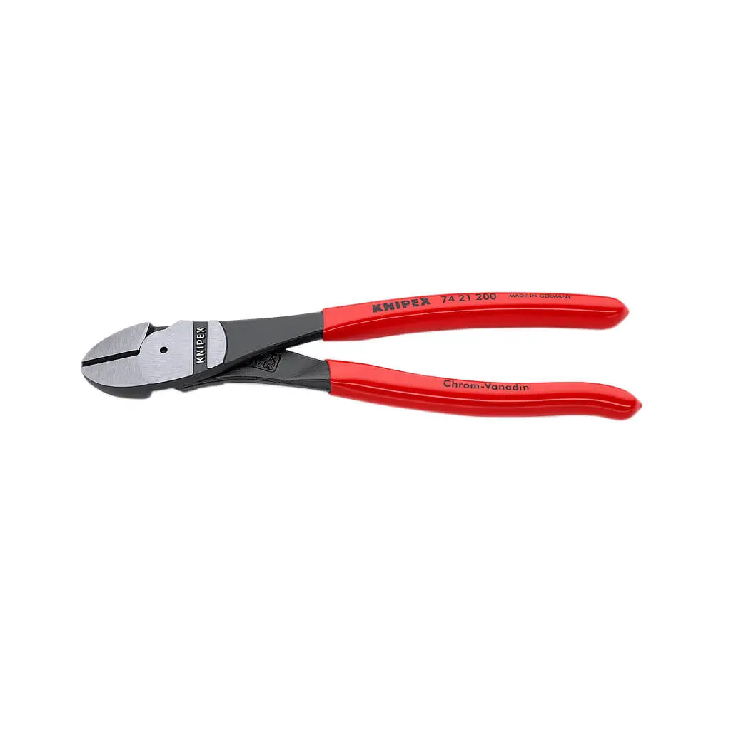 Knipex 74 21 200 Sba 8 In. High-Leverage 12-Degree Angled Diagonal Side Cutting Pliers 1