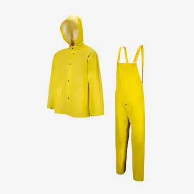 Wasip R401y40 401 Tornado Yellow Pvc Rain Suit Jacket And Overall 1