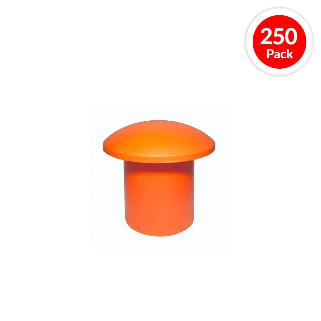 Con-Plas 10Ecm1030 10-30Mm High-Visibility Orange Mushroom Style Rebar End Cap (250-Pack) 1