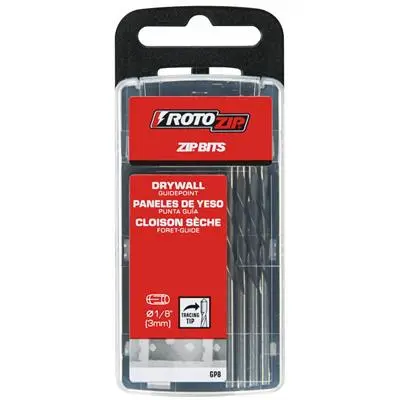 Rotozip Gp8 1/8 In. Drywall Guidepoint Cutting Bit (8-Pack) 1
