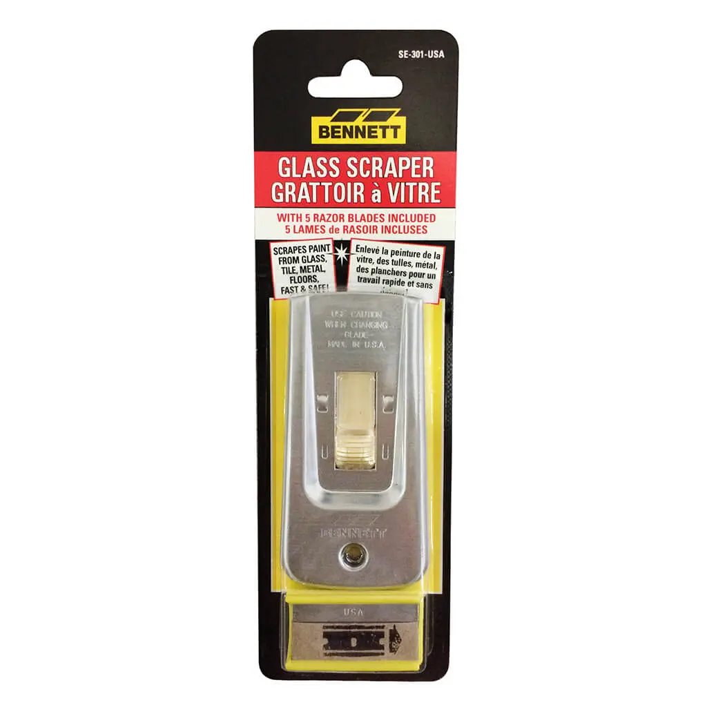 Bennett Se-301-Usa Single Edge Push And Pull Metal/Glass Scraper (6-Pieces) 1
