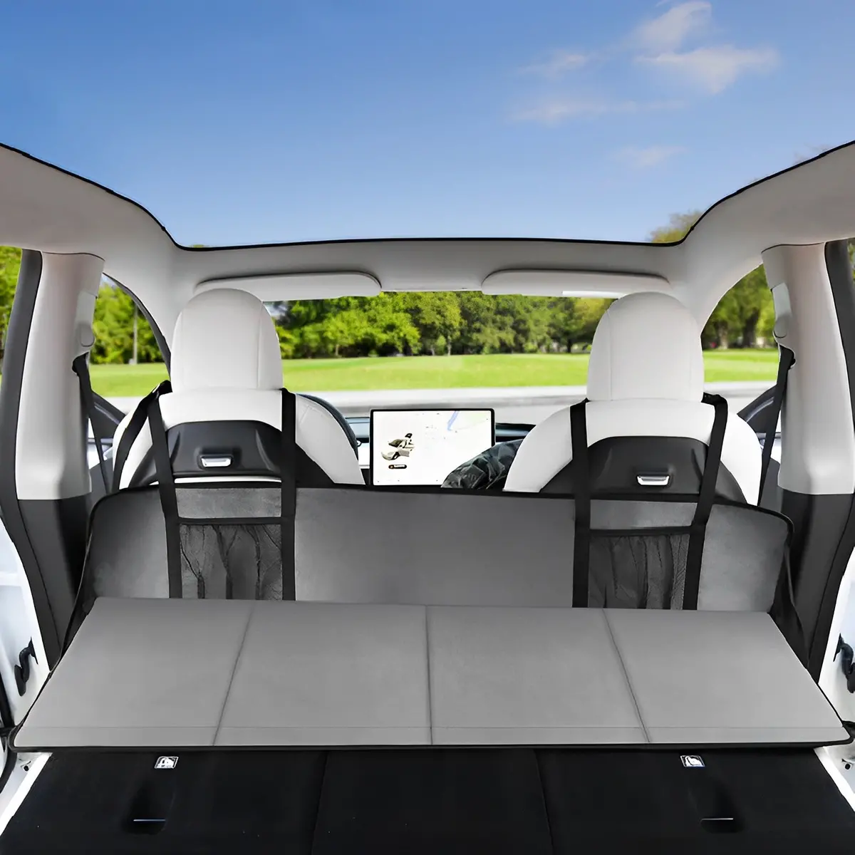 Flannel Camping Mattress Head Guard Suitable For Tesla Model 3/Y 1