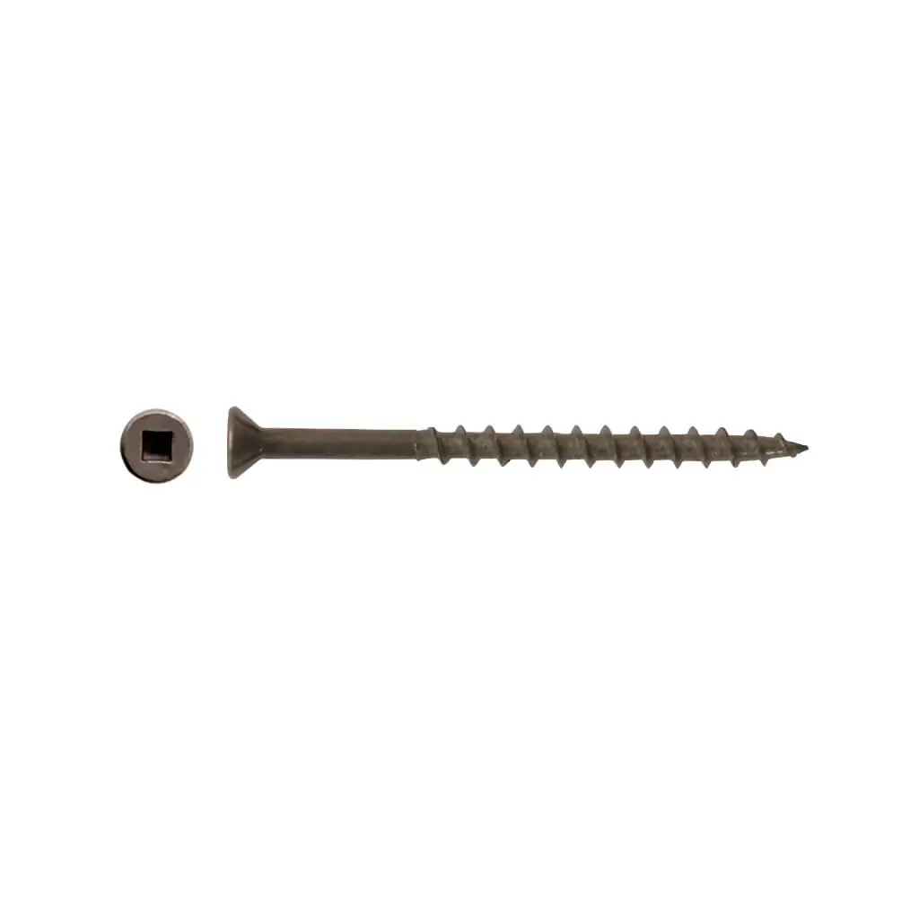 Duradrive #8 X 2-1/2 In. Construction Screws, Bare, Flat Head, Square (2,500 Per Box) 1