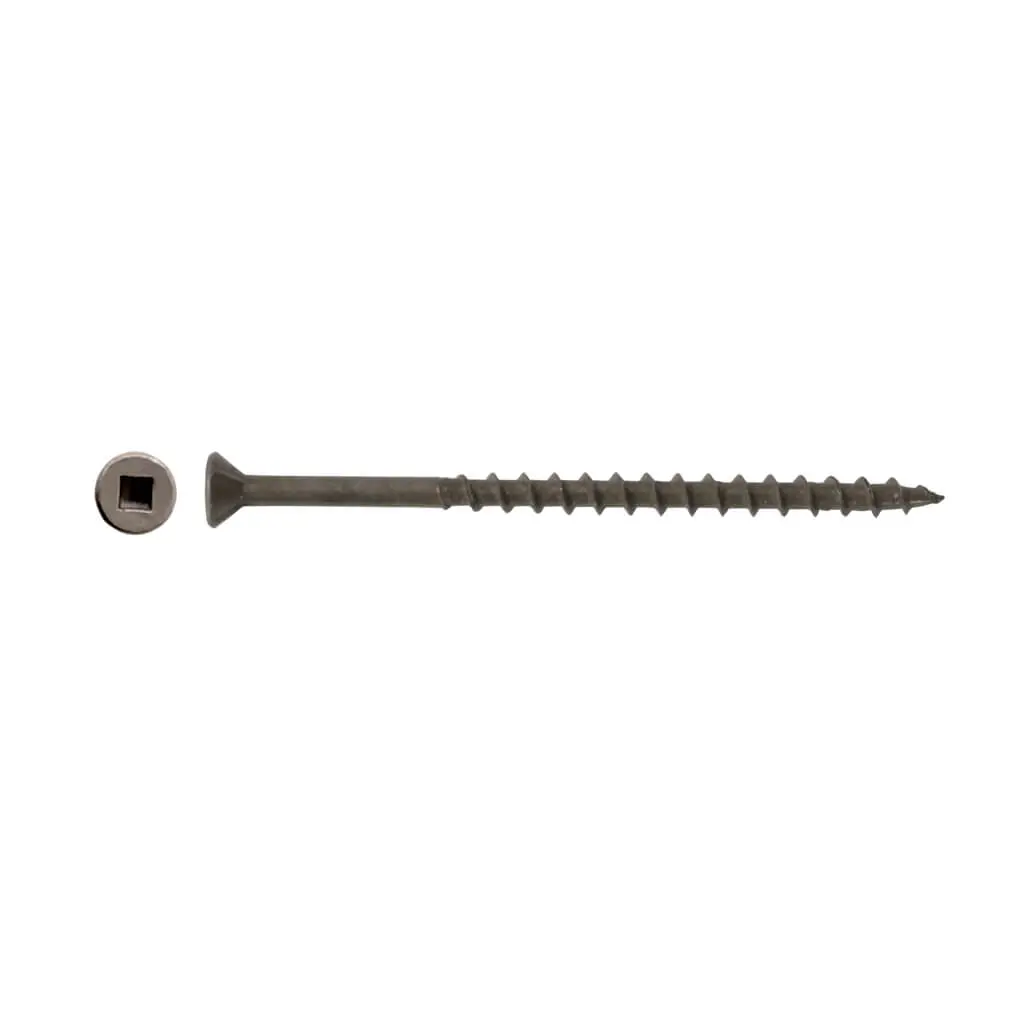 Duradrive #8 X 3 In. Construction Screws, Bare, Flat Head, Square (1,500 Per Box) 1
