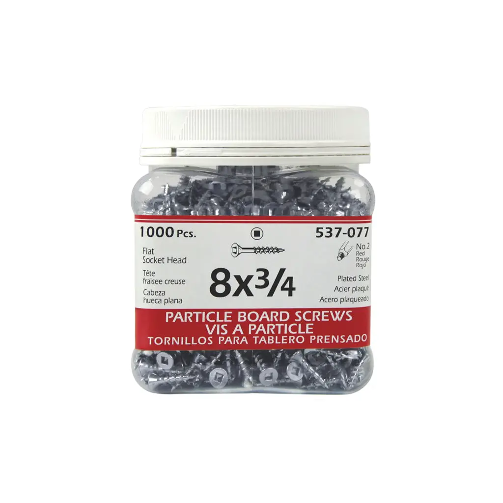 H Paulin #8 X 3/4 In. Zinc Coated Flat Head Square Drive Particle Board Screws (1,000-Jug) 1