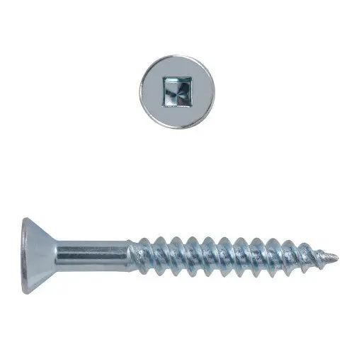 H Paulin #10 X 3 In. Zinc Flat Head Square Drive Wood Screw 1