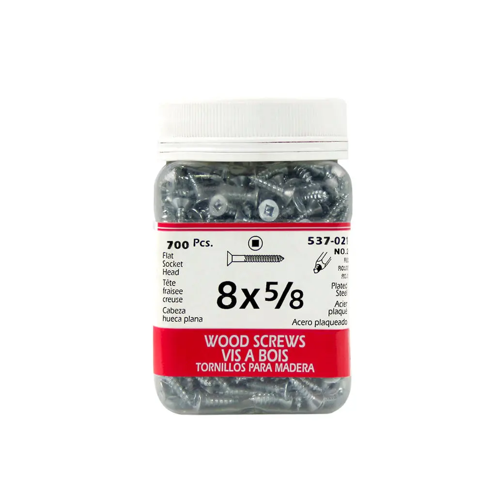 H Paulin #8 X 5/8 In. Zinc Coated Flat Head Square Drive Wood Screws (700-Jug) 1