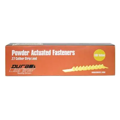 Duradrive 0.27 Caliber Yellow 10-Shot Strip Powder Actuated Fastener Loads (100-Pack) 1