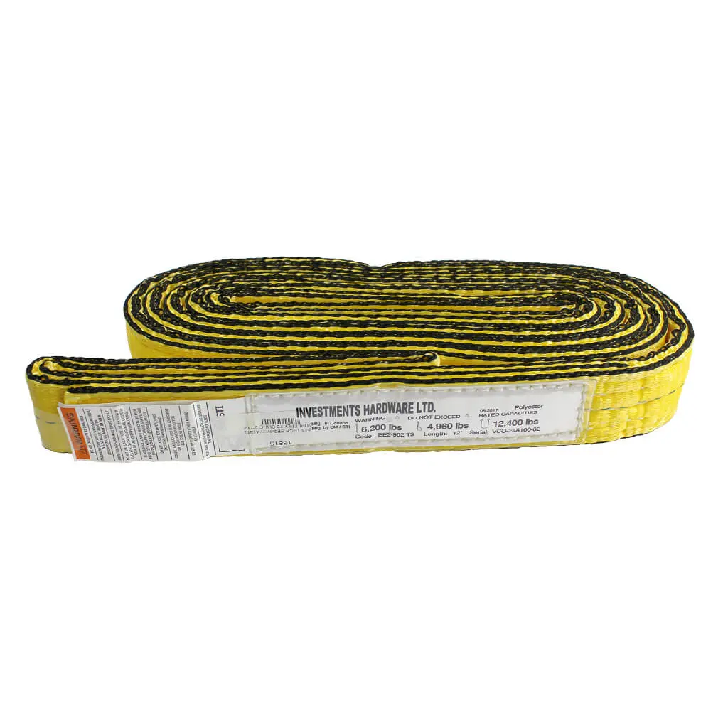 Ben-Mor Ee2-902Y12t3 2 In. X 12 Ft. 2-Ply Type 3 Synthetic Web Sling 1