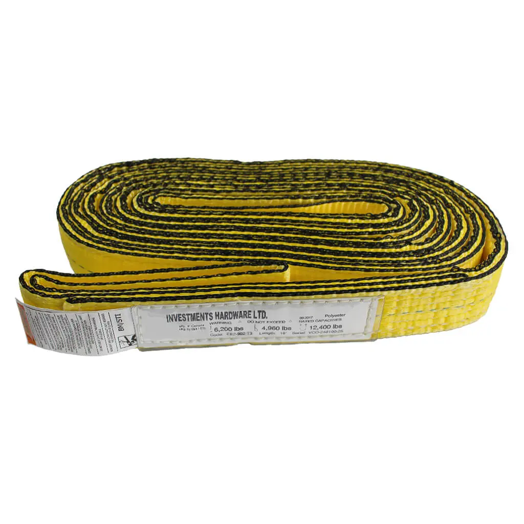 Ben-Mor Ee2-902Y18t3 2 In. X 18 Ft. 2-Ply Type 3 Synthetic Web Sling 1