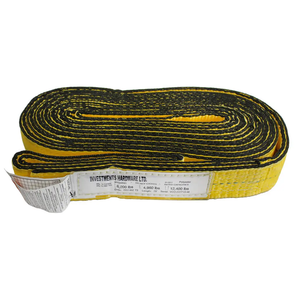 Ben-Mor Ee2-902Y20t3 2 In. X 20 Ft. 2-Ply Type 3 Synthetic Web Sling 1