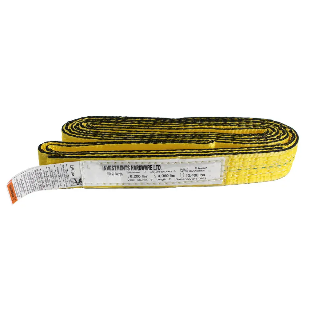 Ben-Mor Ee2-902Y08t3 2 In. X 8 Ft. 2-Ply Type 3 Synthetic Web Sling 1