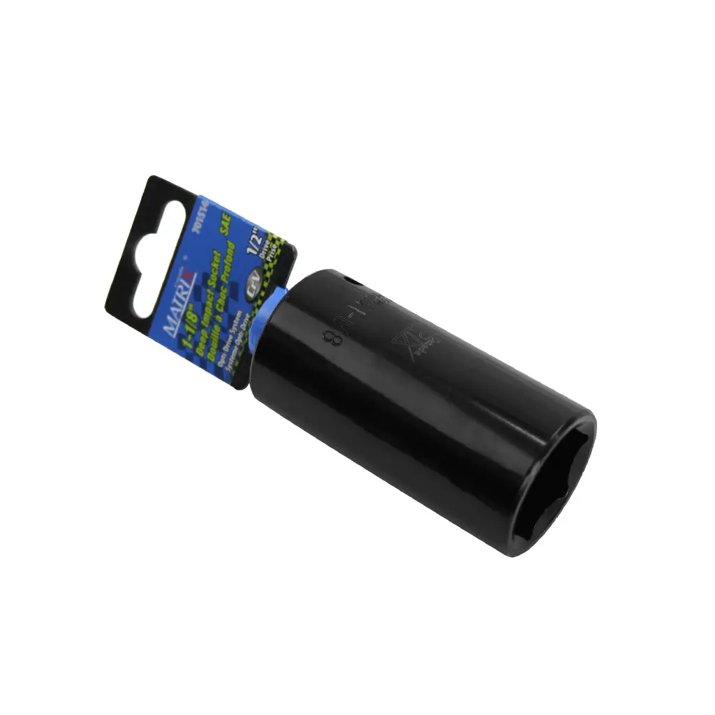 Matrix 701514 1/2 In. Drive X 1-1/8 In. Deep Cr-V Sae Impact Socket 1