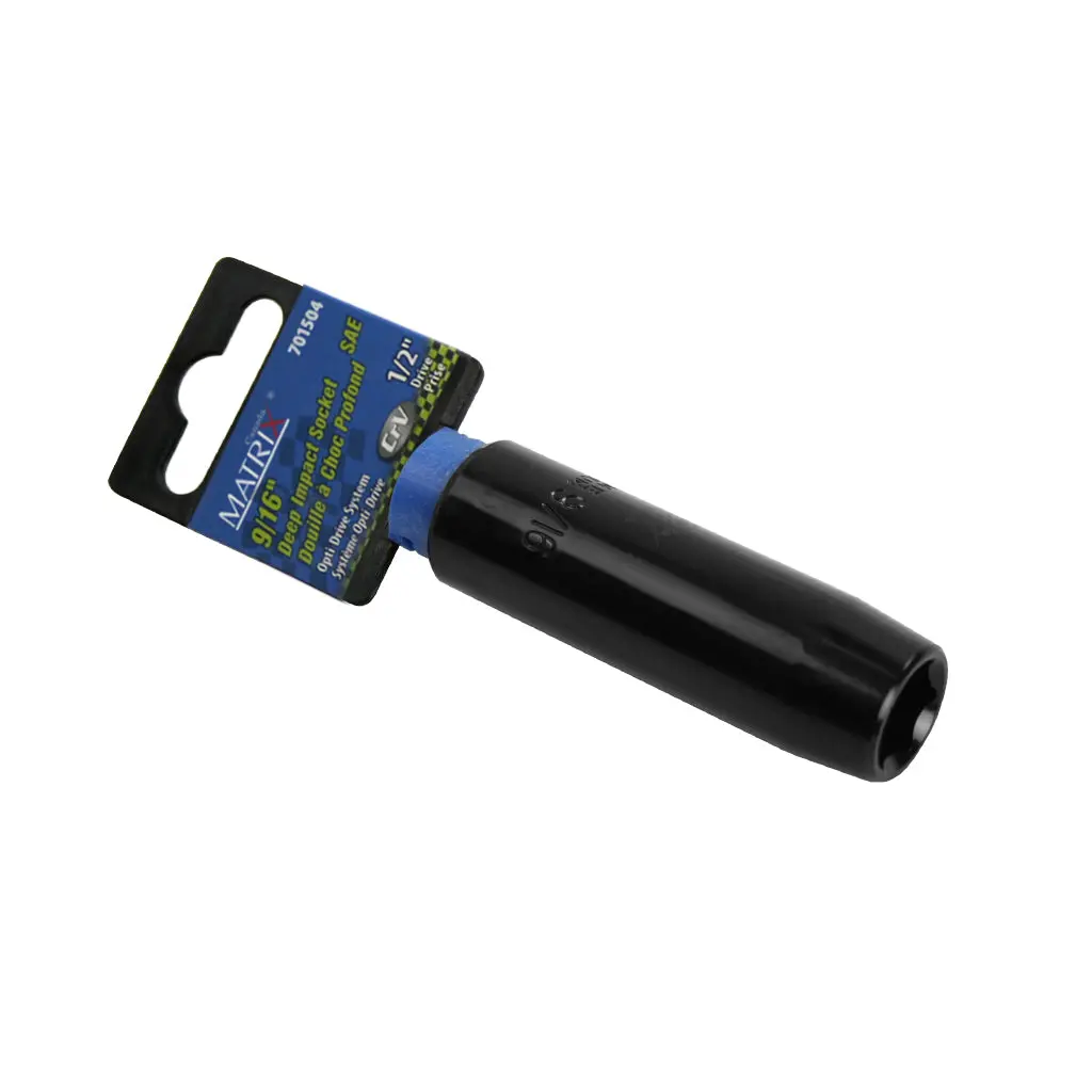 Matrix 701504 1/2 In. Drive X 9/16 In. Deep Cr-V Sae Impact Socket 1