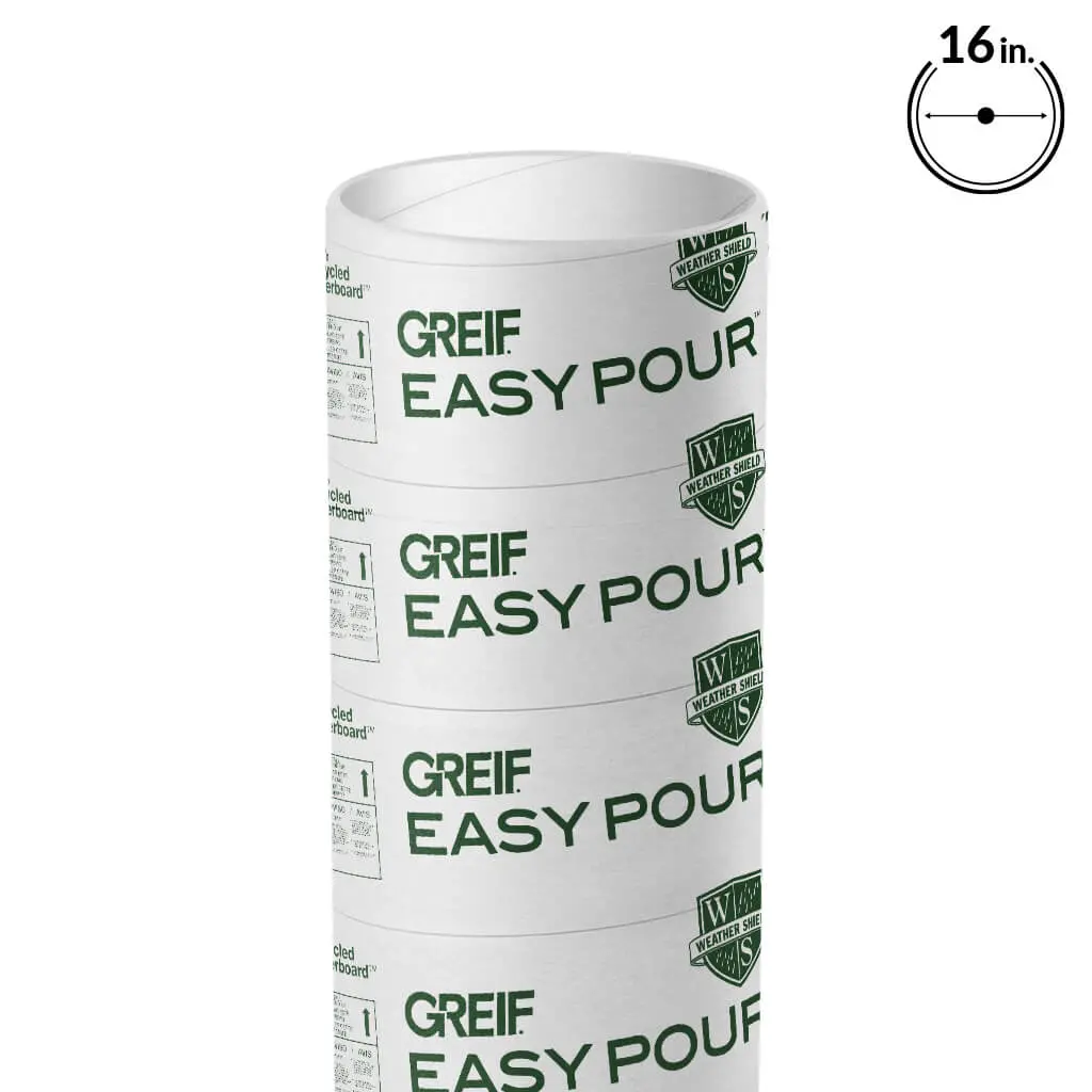 Greif 16 In. X 12 Ft. Easypour Concrete Forming Tube 1