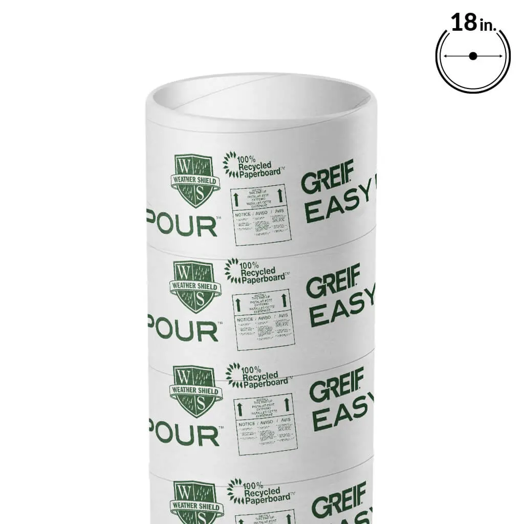 Greif 18 In. X 12 Ft. Concrete Forming Tube 1