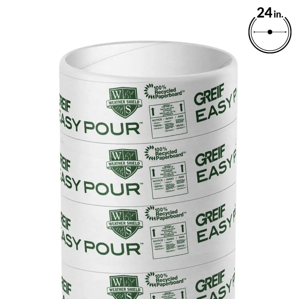Greif 24 In. X 12 Ft. Easypour Concrete Forming Tube 1