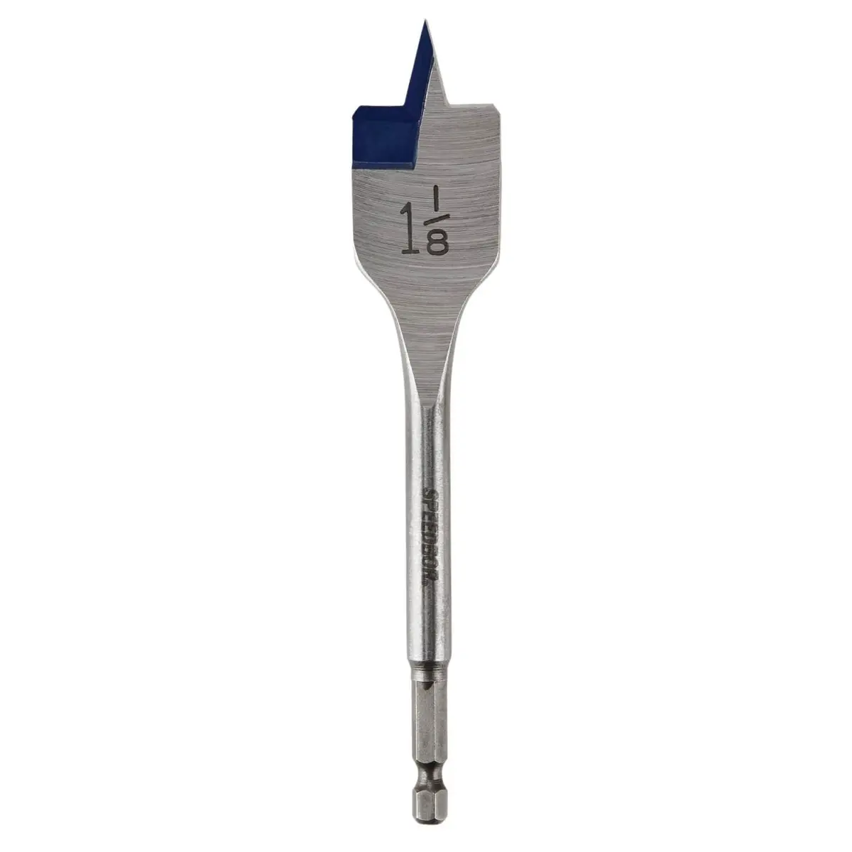 Irwin 88818 Speedbor 1-1/8 In. X 6 In. Standard Length Blue Groove Point Spade Bit 1