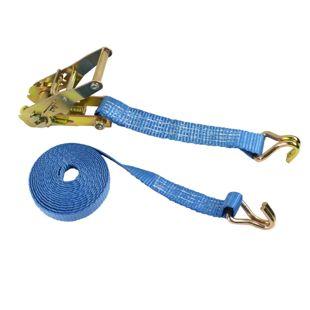 Ben-Mor Rswh1-8 1 In. X 8 Ft. Blue Tie-Down Ratchet Strap With Wire Hook 1,100 Lbs. Working Load 1