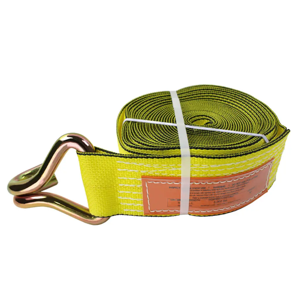 Ben-Mor Wswh330 3 In. X 30 Ft. Yellow Winch Strap With Wire Hook 1