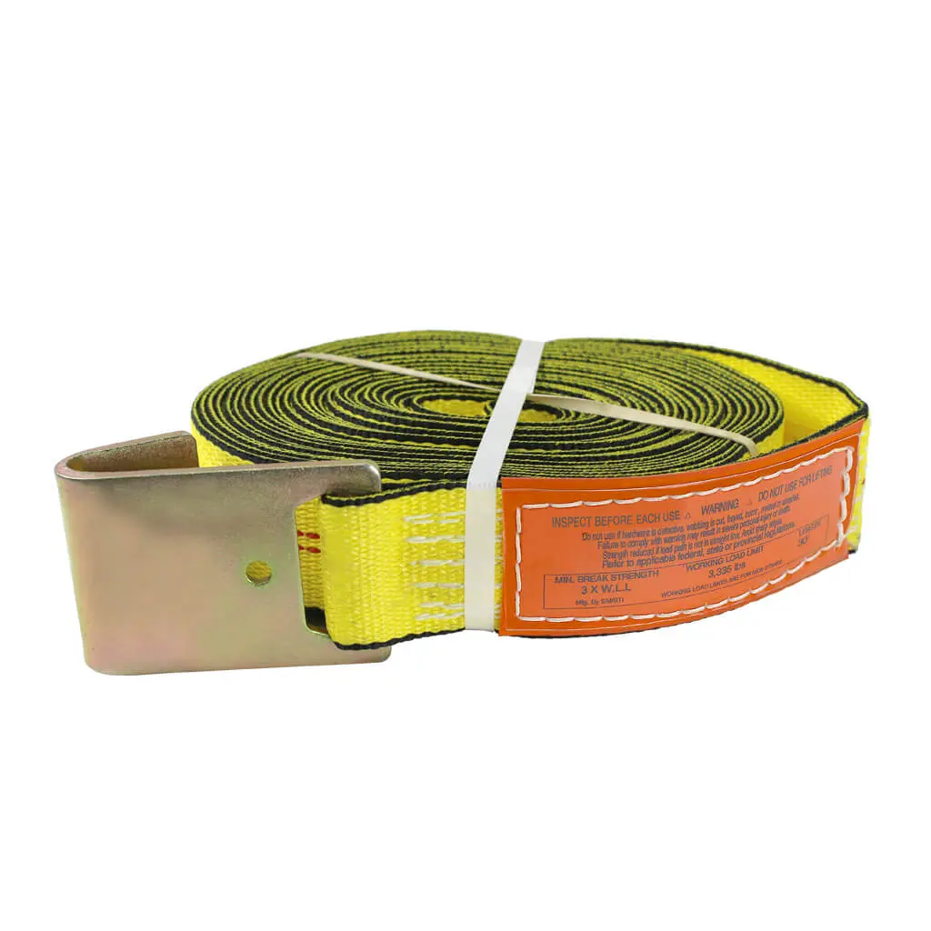 Ben-Mor 230Fh 2 In. X 30 Ft. Yellow Winch Strap With Flat Hook 1