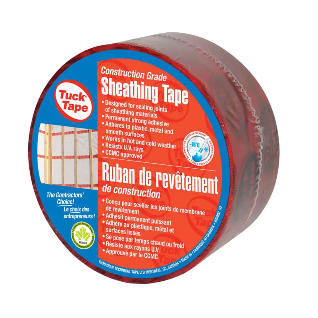 Tuck Tape 2-1/2 In. X 55 M. Red Sheathing Tape 1