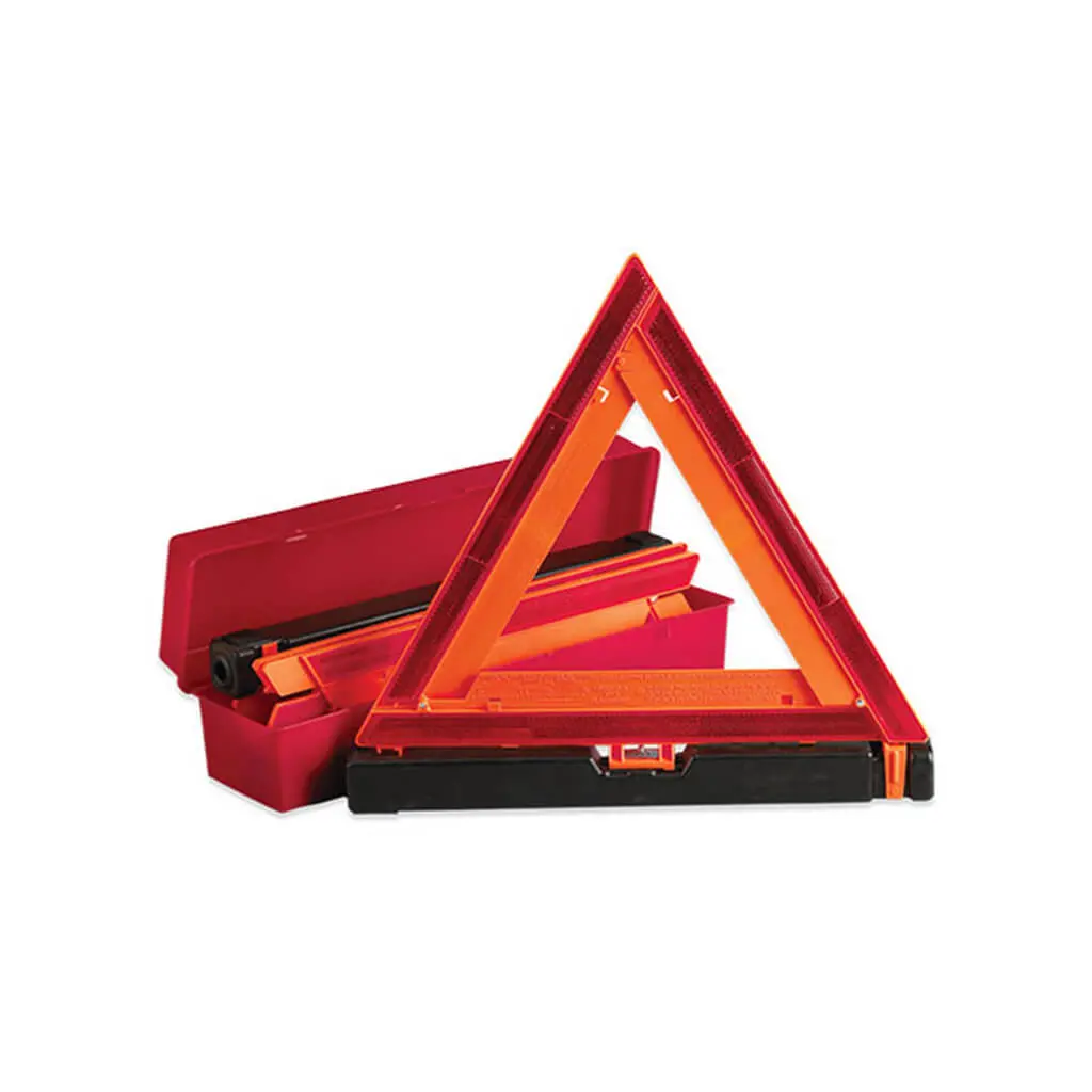 Wasip 610300 17 In. Safety Orange Reflective Roadside Triangle Traffic Flare Set (3-Pack) 1