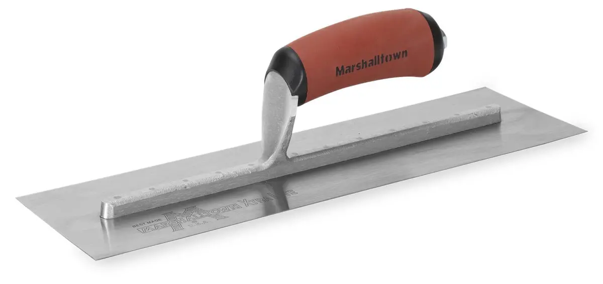 Marshalltown 13229 14 In. X 4 In. Curved Durasoft Handle Finishing Trowel 1