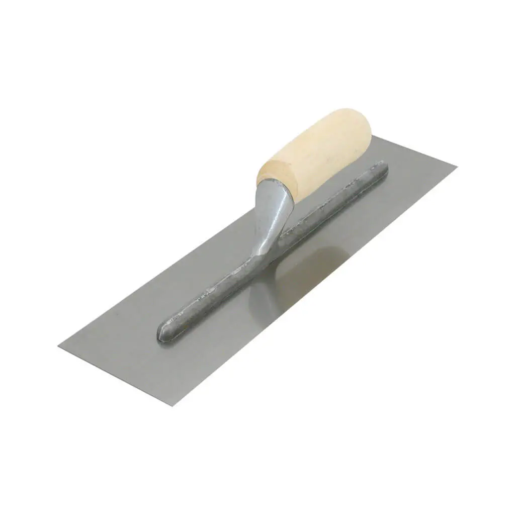 Marshalltown 13296 14 In. X 4 In. Economy Wood Handle Polised Steel Qlt Spot Welded Finishing Trowel 1