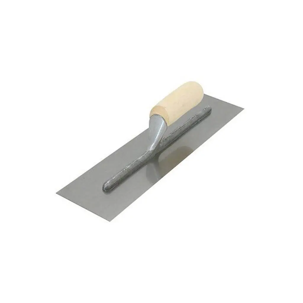 Marshalltown 13300 16 In. X 4 In. Economy Wood Handle Polised Steel Qlt Spot Welded Finishing Trowel 1