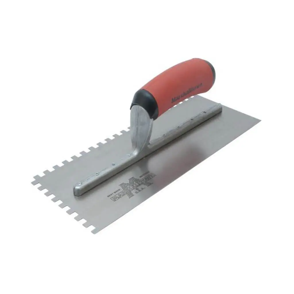 Marshalltown 15709 1/4 In. Handle Carbon Steel Square-Notched Trowel 1