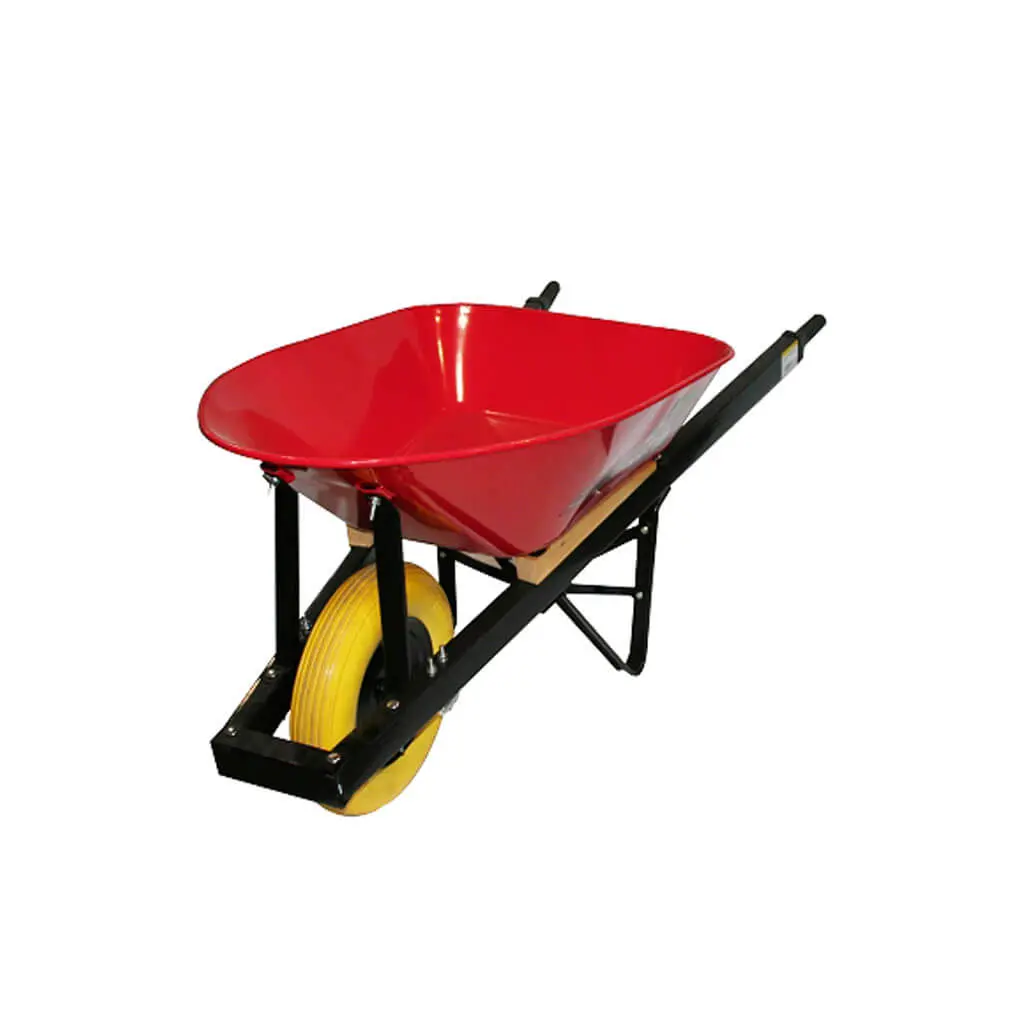 Toolway 190984 6 Cu. Ft. Flat Free Tire Metal Handle Wheelbarrow 1