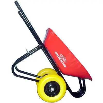 Erie E-1078 6 Cu. Ft. Steel Tray Roofer's Wheelbarrow With Dual Flat-Free Tires 1