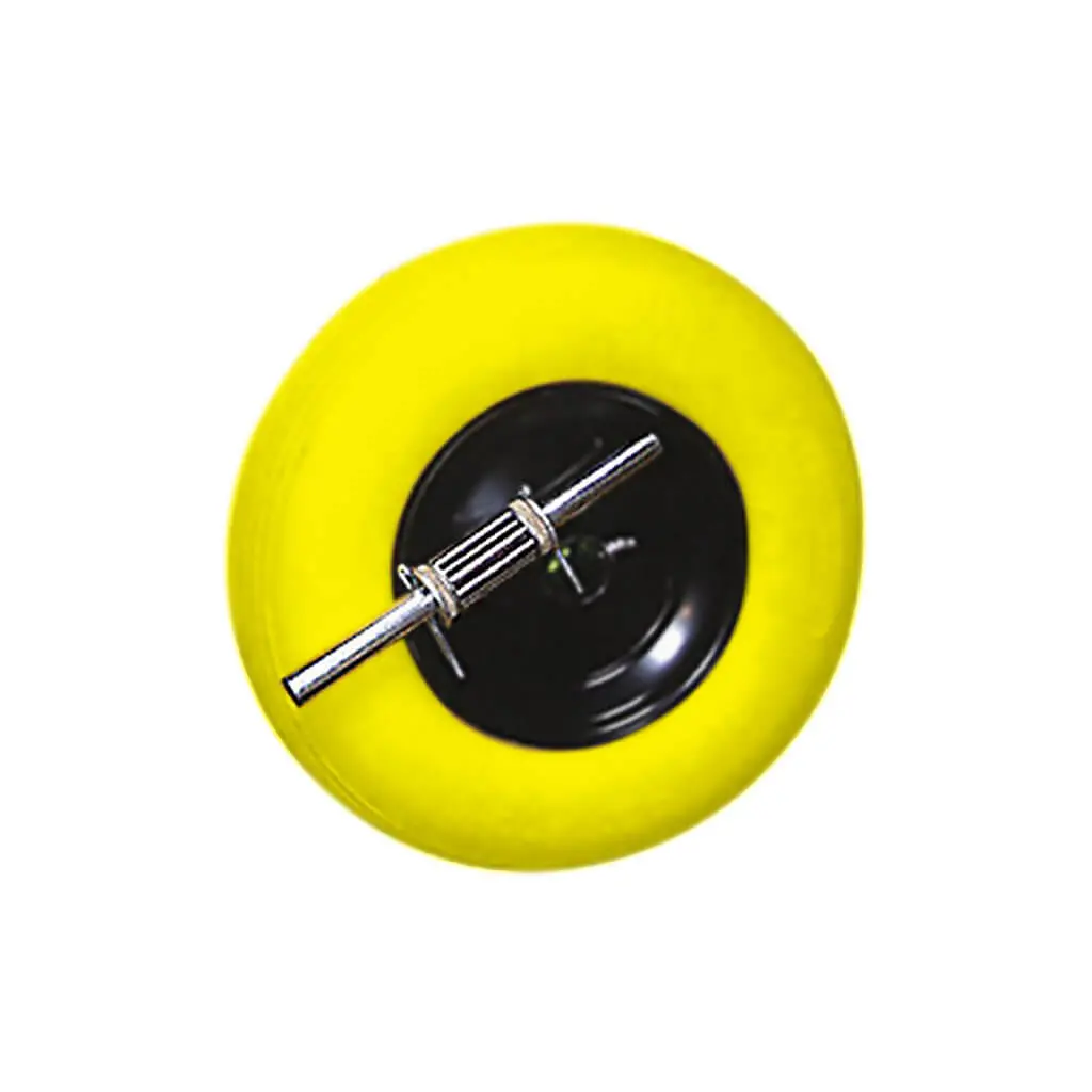 Erie E-9000268 #8 Yellow Solid Wheelbarrow Wheel Kit With Axle And Bearings For Erie 1038 Wheelbarrow 1