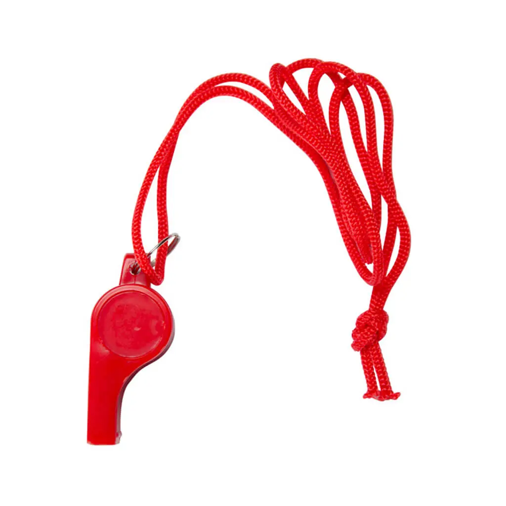 Wasip F6525100 First Aid Red Whistle With Lanyard 1